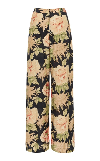 Shop Zimmermann Espionage Silk Belted Pant In Print