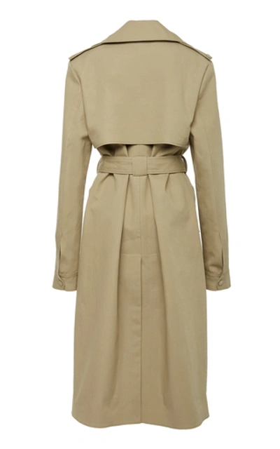 Shop Proenza Schouler Two-tone Reversible Cotton-gabardine Trench Coat Size In Neutral