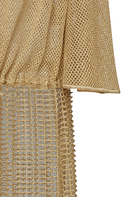 Shop Missoni Hooded Sheer Coverup In Gold