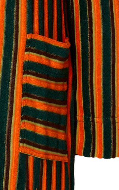 Shop Staud Mia Striped Terry Cloth Robe