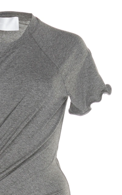 Shop Peet Dullaert Drape Knit Maxi Dress In Grey