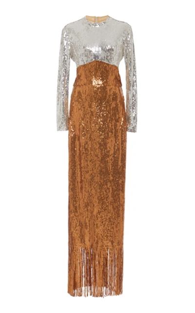 Rachel Comey Converge Sequined Fringed Maxi Dress In Metallic ModeSens