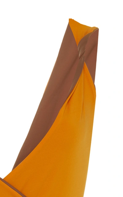 Shop Johanna Ortiz Exclusive It's Been A While Belted One-piece Swimsuit In Orange