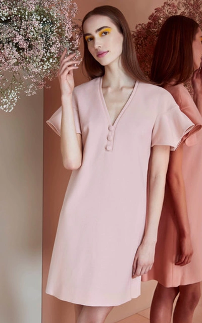 Shop Lela Rose Handkerchief Sleeve Tunic Dress In Pink