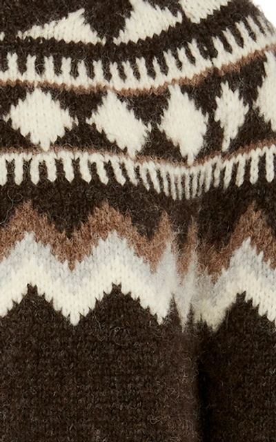 Shop Nili Lotan Adene Alpaca-blend Sweater In Brown