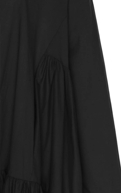 Shop Merlette Martel Ruffled Shirt Dress In Black