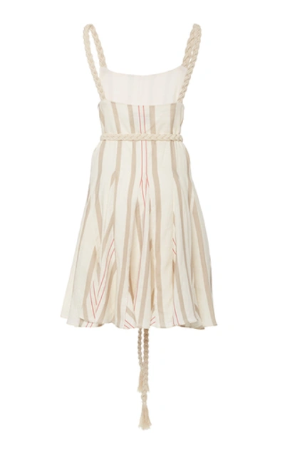 Shop Alexis Dimma Striped Linen Mini Dress