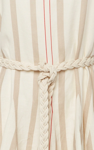 Shop Alexis Dimma Striped Linen Mini Dress