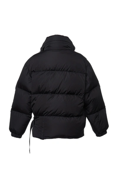 Shop Prada Quilted Shell Down Coat In Black