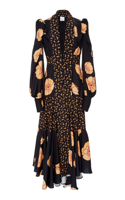 Shop Acler Elton Printed Crepe Maxi Dress