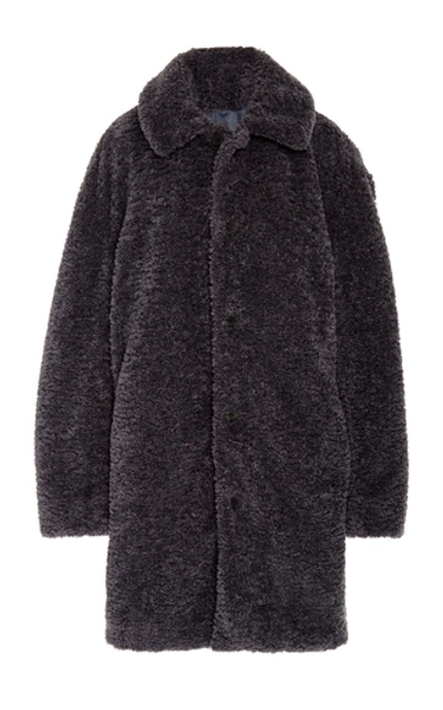 Shop Deveaux Faux Fur Coat In Grey
