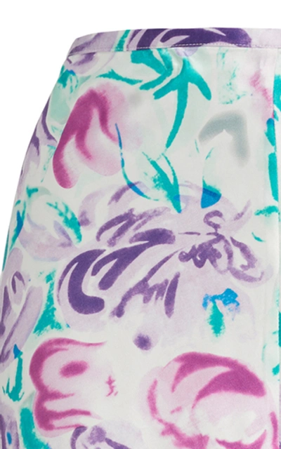 Shop Rixo London Kelly Floral-print Silk Midi Skirt