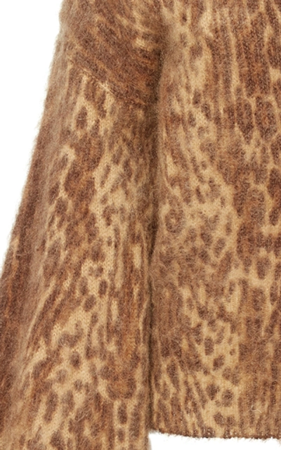 Shop Zimmermann Printed Mohair-blend Sweater In Brown
