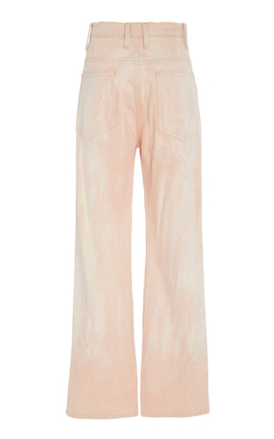 Shop B Sides Plein High-rise Straight-leg Watercolor Jeans In Pink