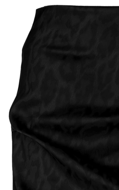 Shop Acler Honor Jacquard Leopard Skirt In Black