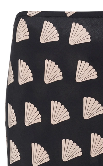 Shop Rixo London Kelly Shell Silk-blend Midi Skirt In Print