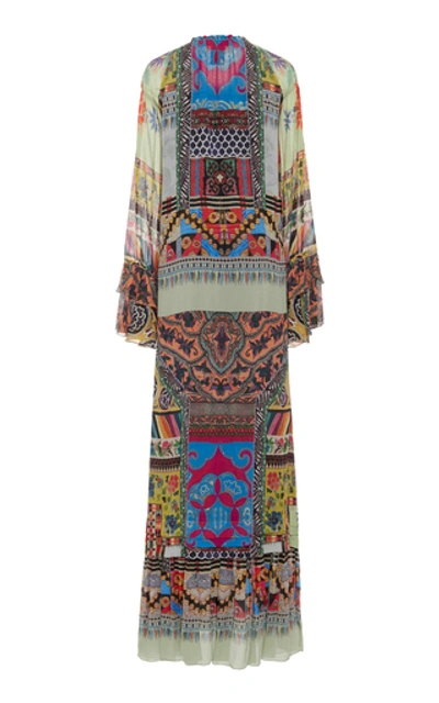 Shop Etro Patterned Silk-georgette Maxi Dress In Multi