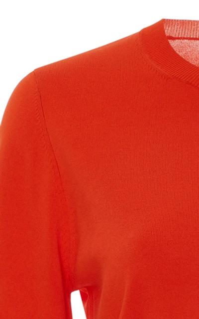 Shop Sies Marjan Gwin Cropped Stretch-knit Sweater In Orange