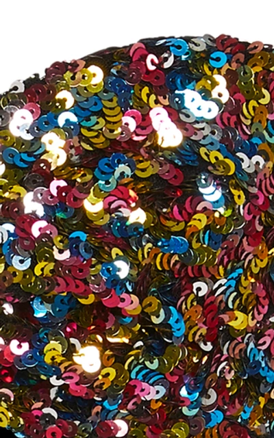 Shop Attico Sequin-embroidered Cutout Bustier Top In Multi