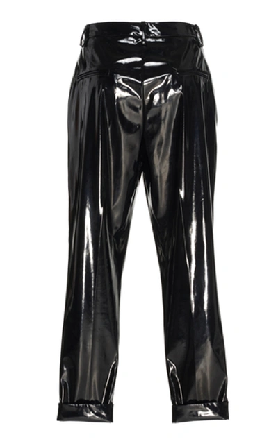 Shop N°21 Romina Patent Leather Pant In Black