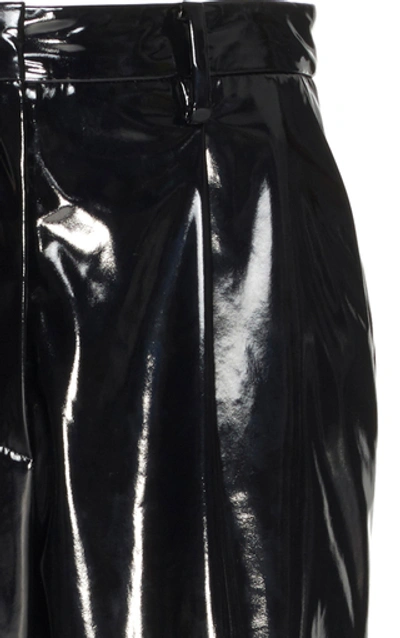 Shop N°21 Romina Patent Leather Pant In Black