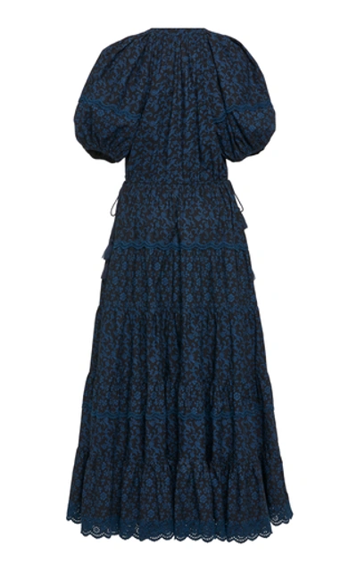 Shop Ulla Johnson Claribiel Cotton Dress In Blue