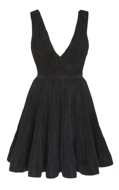 Shop Alexis Marilou Fit-and-flare Crepe Dress In Black