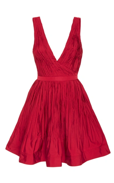 Shop Alexis Marilou Fit-and-flare Crepe Dress In Red