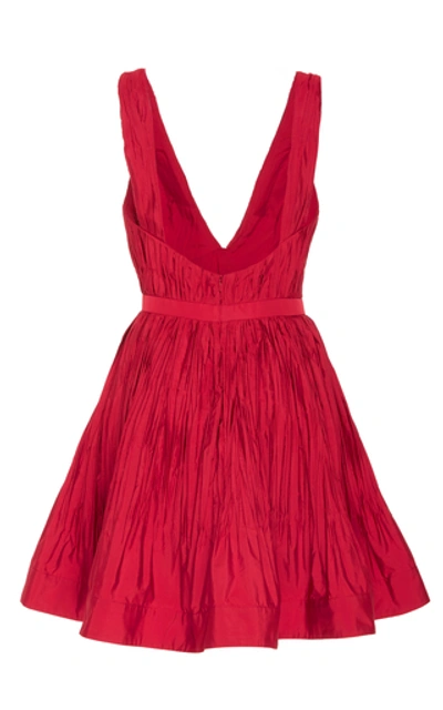 Shop Alexis Marilou Fit-and-flare Crepe Dress In Red