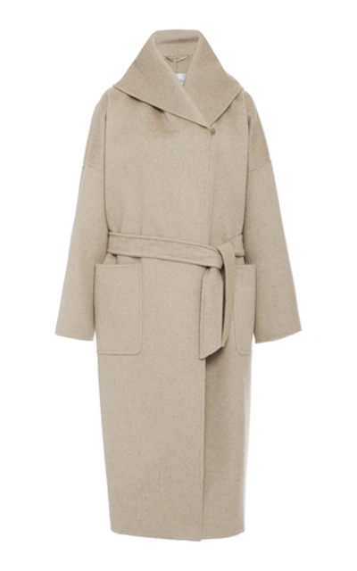 Shop Max Mara Marilyn Belted Cashmere Coat In Tan