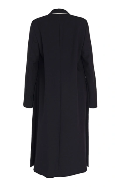 Shop Ami Alexandre Mattiussi Elongated Wool Coat In Black