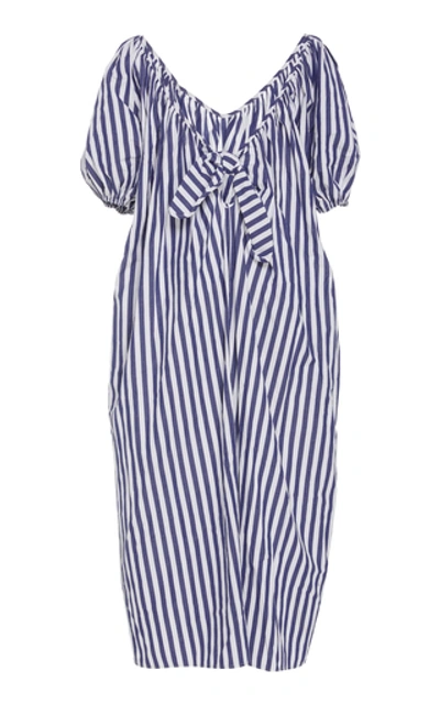 Shop Mara Hoffman Romina Striped Cotton Midi Dress