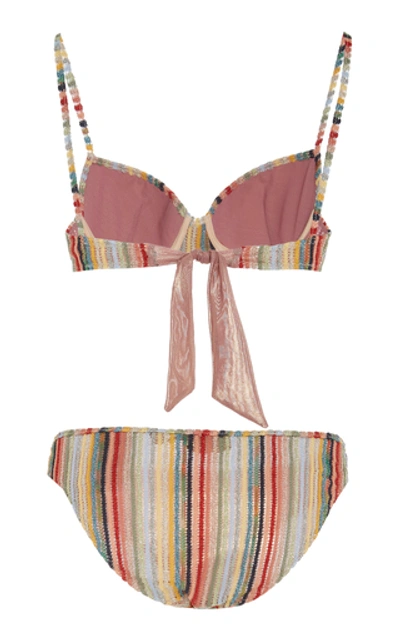 Shop Missoni Printed Bikini Set In Brown