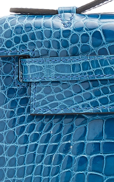 HERMES Shiny Alligator Kelly Pochette Mykonos 661175