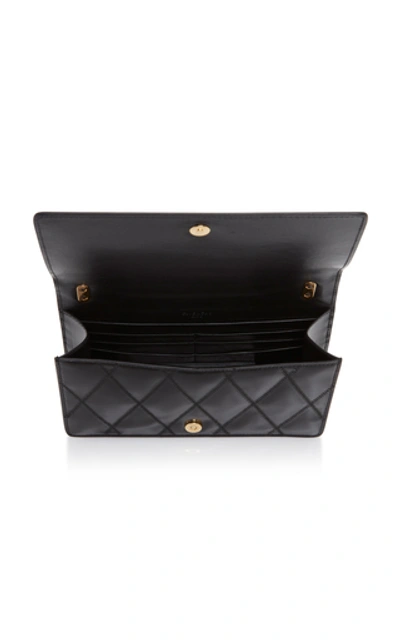 Shop Givenchy Gv3 Quilted-leather Clutch  In Black