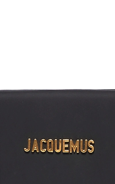 Shop Jacquemus Le A4 Leather Tote    In Black