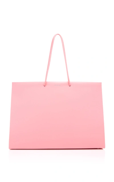 Shop Medea Prima Venti Leather Tote   In Pink