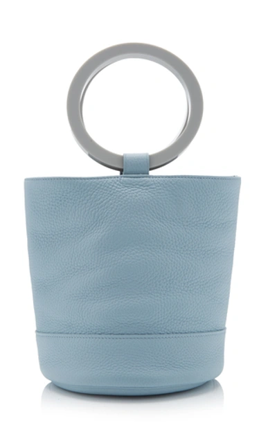 Shop Simon Miller Bonsai 20 Leather Bucket Bag In Blue