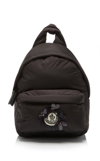 Shop Moncler Genius + Simone Rocha Logo-embroidered Shell Backback In Black