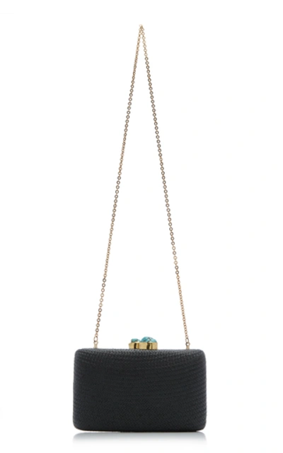 Shop Kayu Jen Clutch With Turquoise Stone In Black