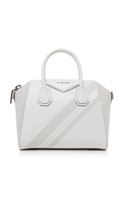 Shop Givenchy Antigona Small Leather Bag In Neutral