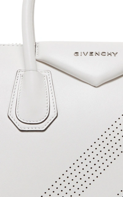 Shop Givenchy Antigona Small Leather Bag In Neutral