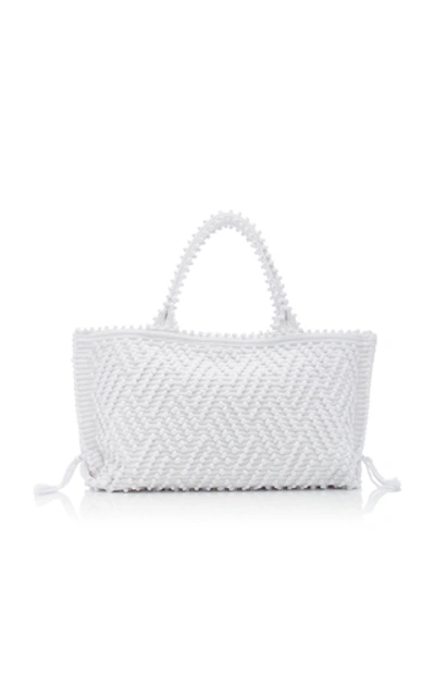 Shop Antonello Capriccioli Medium Cotton Tote In White