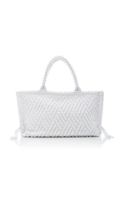 Shop Antonello Capriccioli Medium Cotton Tote In White