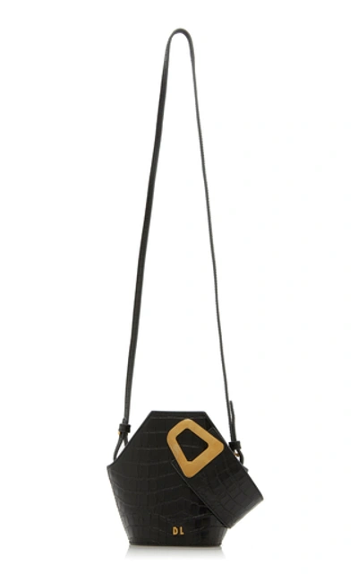 Shop Danse Lente Johnny Extra-small Embossed Leather Bag In Black