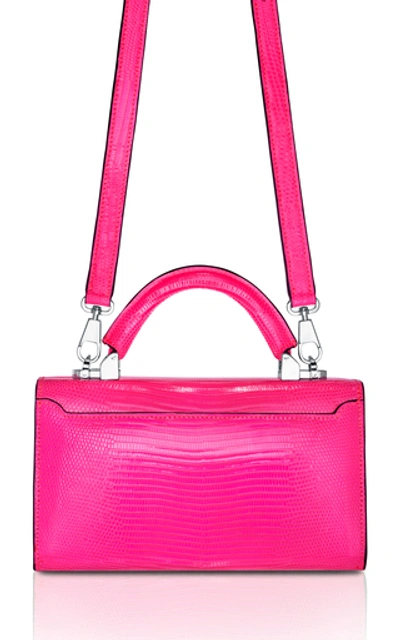 Shop Stalvey Neon Mini Lizard Top Handle 2.0 Bag In Pink