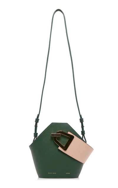 Shop Danse Lente Johnny Mini Leather Bucket Bag In Green