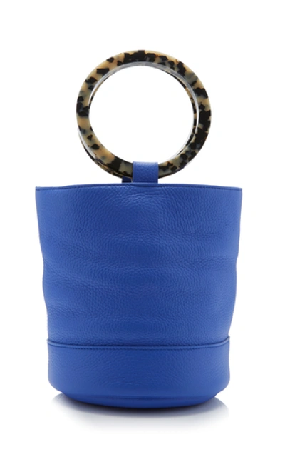 Shop Simon Miller Bonsai 20 Leather Bucket Bag In Blue