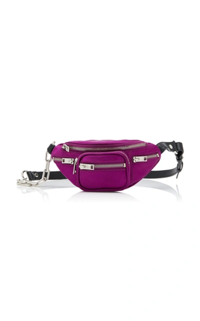 Shop Alexander Wang Attica Satin Belt Bag In Purple