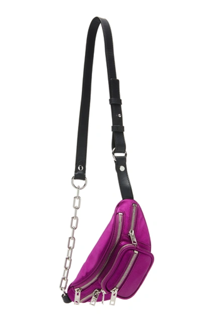 Shop Alexander Wang Attica Satin Belt Bag In Purple